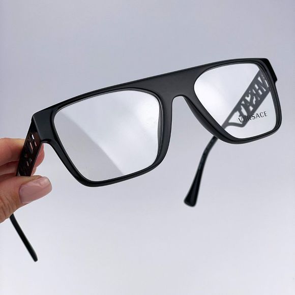 Versace VE3326U 5380 Eyeglasses Black Frame Logo Square Men - Picture 7 of 10